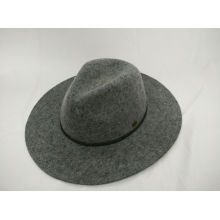 Moda de lana de fieltro sombrero de Fedora con Fine Handmade Leather String Hatband (F-070004)